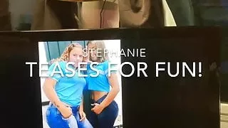 Stephanie and friend pose for a tribute!