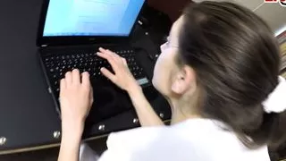 Young shy schoolgirl college teen first time fuck in hotel