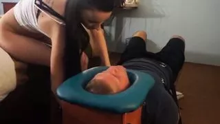 Lonh hard face sitting session with farts