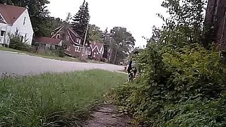 Black Detroit Street Hooker in tight extremely short dress.