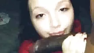 slut girlfriend  deepthroat bbc  and swallow cum