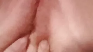 Friend Christina fingers beautiful hairy pussy part 1