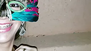 Slutwife at 2019 Street Carnival, with cumshot in throat