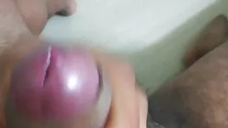 Uncut indian penis pre cum growing 007