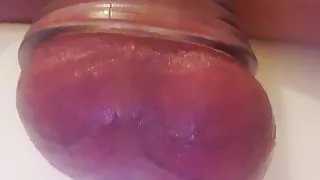 Violet wand to stretched balls