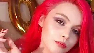 Sweet Redhead girl smoking