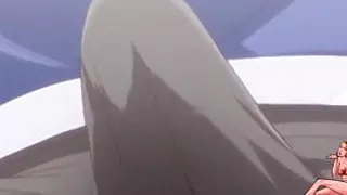 Lusty anime babe with massive tits jerks cock