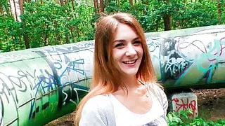 AMATEUR EURO - German Babe Lullu Gun Rides Dick During Break