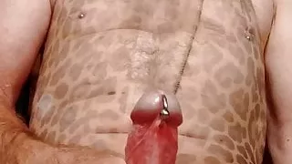 Leopardenfell-Strumpfhose in Zeitlupe