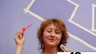 MY18TEENS -  Redhead Slut Masturbate Tight Pussy and Female