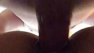 Korean milf - doggy style underneath view ball massage