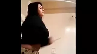 Fat Girl Striptease in Webcam