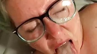 cum on glasses