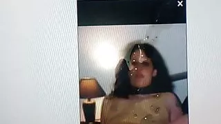 Cumming on tributing a hot sexy German brunette