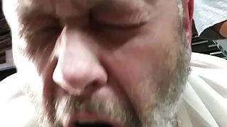 Spanked in Skirt and Purple Panties