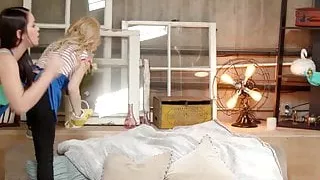 Kenzie Reeves and Alina Lopez enjoy a hot lesbian threeway