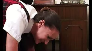 Schoolgirl smacked