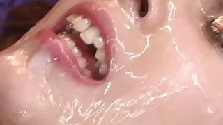 Pretty gangbang Bukkake