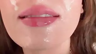 cum spray her face