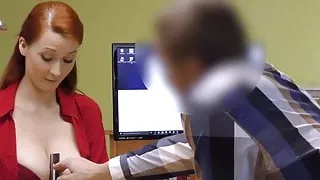 Babe with big tits has her pussy banged by a fake loan agent