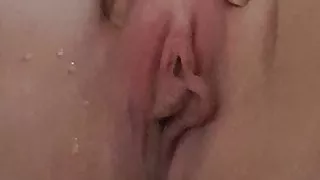 Foxxy Roxxy close up pissing in bathroom