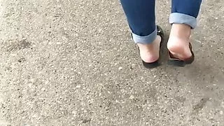 Ebony feet slow motion