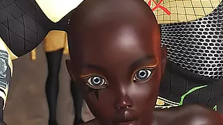 Anubis fucks a young egyptian slave in his temple