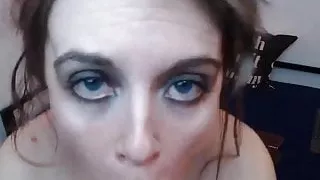 Nasty nympho fucks herself in ass