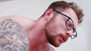Bearded homo with glasses enjoys having his ass raw banged