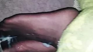 Cum on Nylon feet