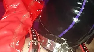 Latex boot fetish