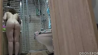 Beautiful tatoo teen petra in the bathroom - cam