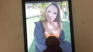 Cum tribute to hot blonde