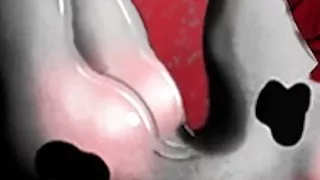 Yoithe Furry Cow Shakes Her Huge Boobs In Front Of A Giant