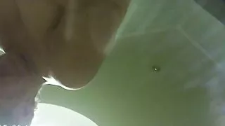 Old grandmother actively jerking off a member