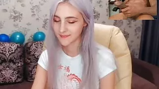 Russia girl Ann aka IForSincerity helping a black man to cum