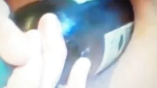 Again, a bottle of wine inside my ass