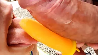Poolside Blowjob Fun Ends With A Cum Shower - YummyCouple