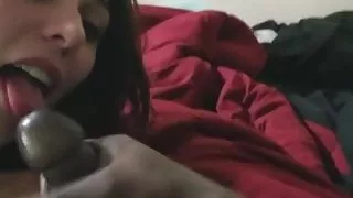 White Girl Sucking BBC And Swallows Cum