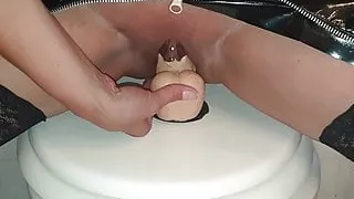 Alysha's Big Dildo Riding