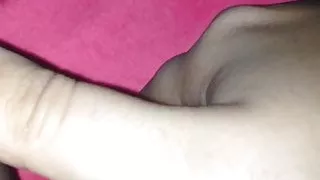 Babe uses a cucumber to get off