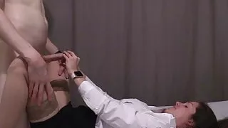 Lelu Love-CFNM Fucking In Stockings While Roommate Watches