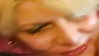 Skinny Vintage Amateur English Blonde takes on 2 plus facial