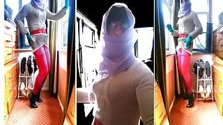 fucking rubber fanny and having a orgusam in sper high heel