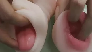 Boca masturbador en prueba