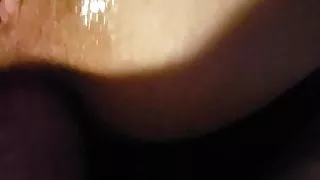 i stick it in her ass and the toy in front