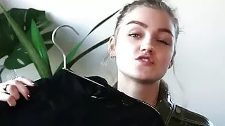 Astrid Olsen Danish Youtuber Wearing Vinyl