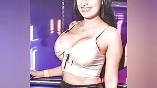 Busty brunette in periscope