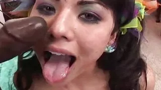 Interracial Cocksucker Teen Asian Babe Testing a BBC