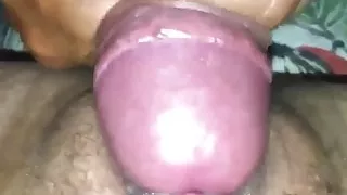 Cock slapping the wife's sexy clit before a Good fuck